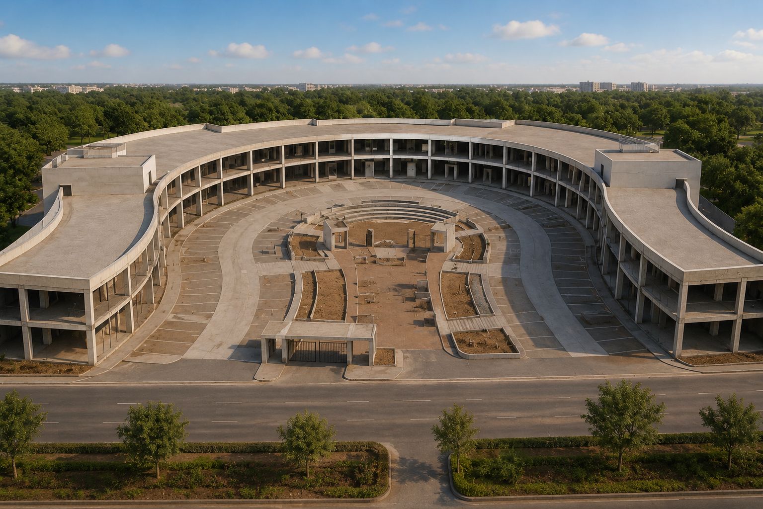 Commercial Landmarks Bare Shell Structure